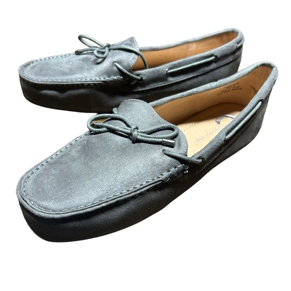 Journee Collection Thatch Classic Grey Moccasin Slip On Round Moc Toe NEW Size 9